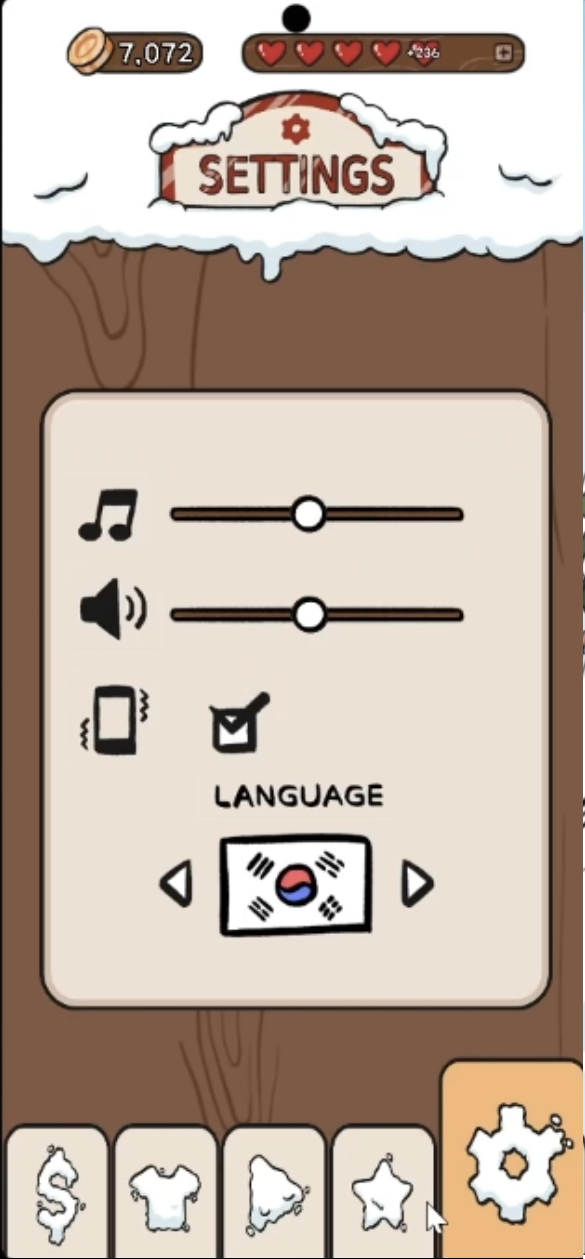 Rolling Snow Settings